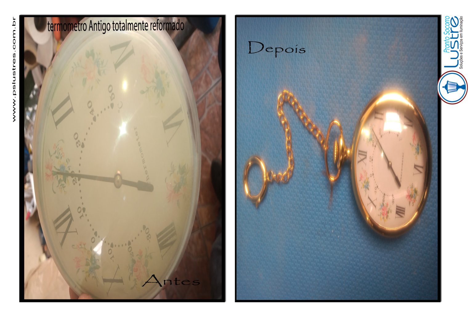 Antes e Depois Pronto Socorro dos Lustres