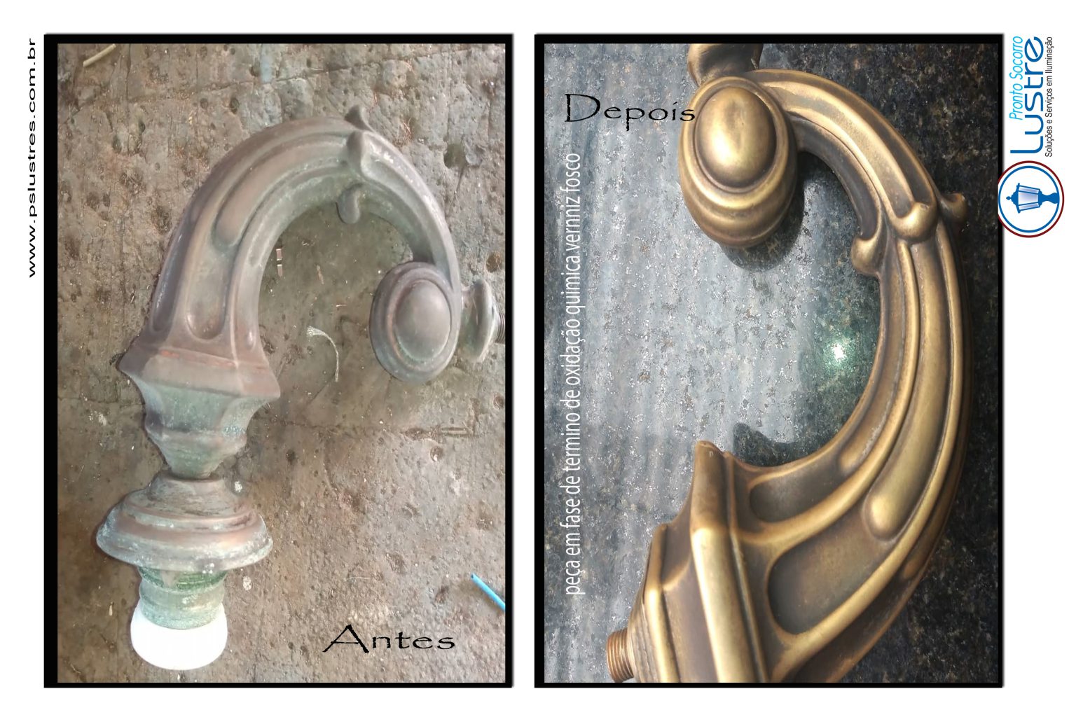 Antes e Depois Pronto Socorro dos Lustres